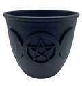 3 1/2" Triple Moon & Pentagram candle holder