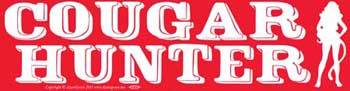 Cougar Hunter bumper sticker