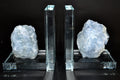 (set of 2) Blue Calcite book ends