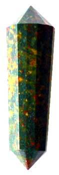 Double Terminated Bloodstone Point 2" 16 faceted