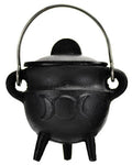 Triple Moon Cast Iron Cauldron w/ Lid 2 3/4"
