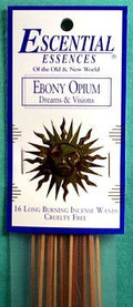 16/pk Ebony Opium escential essences incense sticks