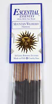 16/pk Mountain Wildberry essential essences incense sticks