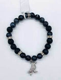 8mm Gabbro, Indigo & Lava bracelet