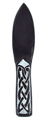 8" Black Celtic soapstone athame