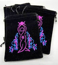 (set of 10) 5"x 7" Goddess Black velveteen bag