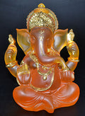 5" Ganesh Orange/ Gold