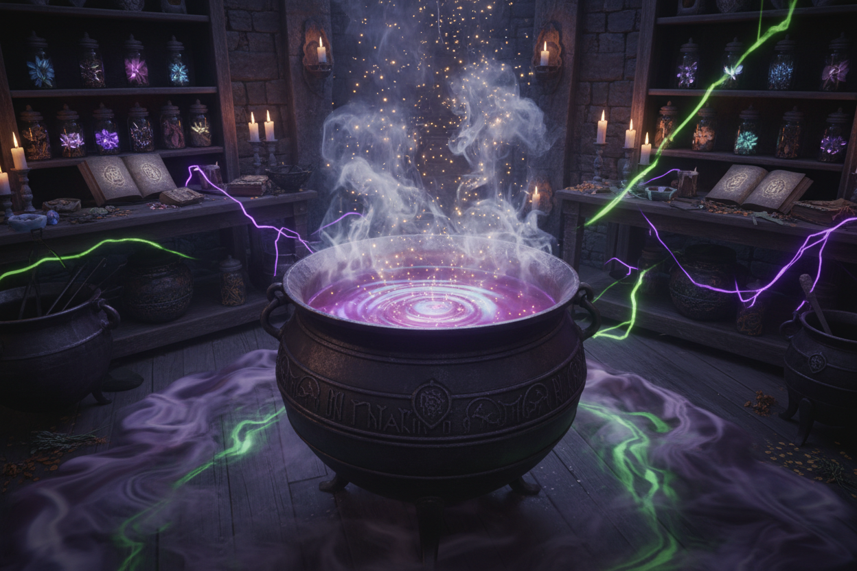 Magical Karvadas Cauldron Shoppe Scene